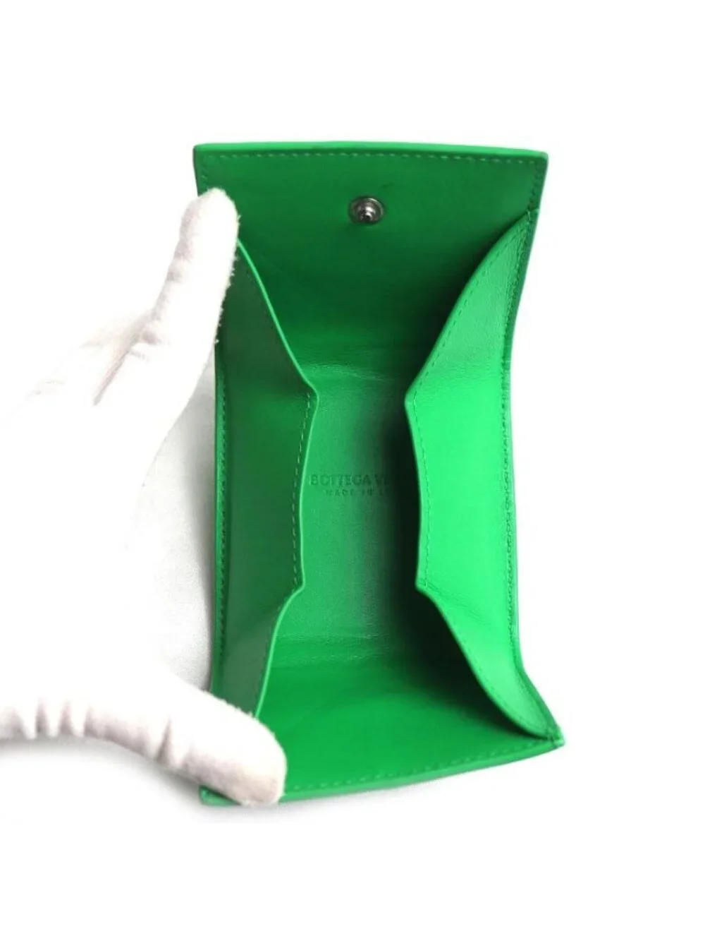 Bottega Veneta Maxi Intrecciato Coin Case Green
